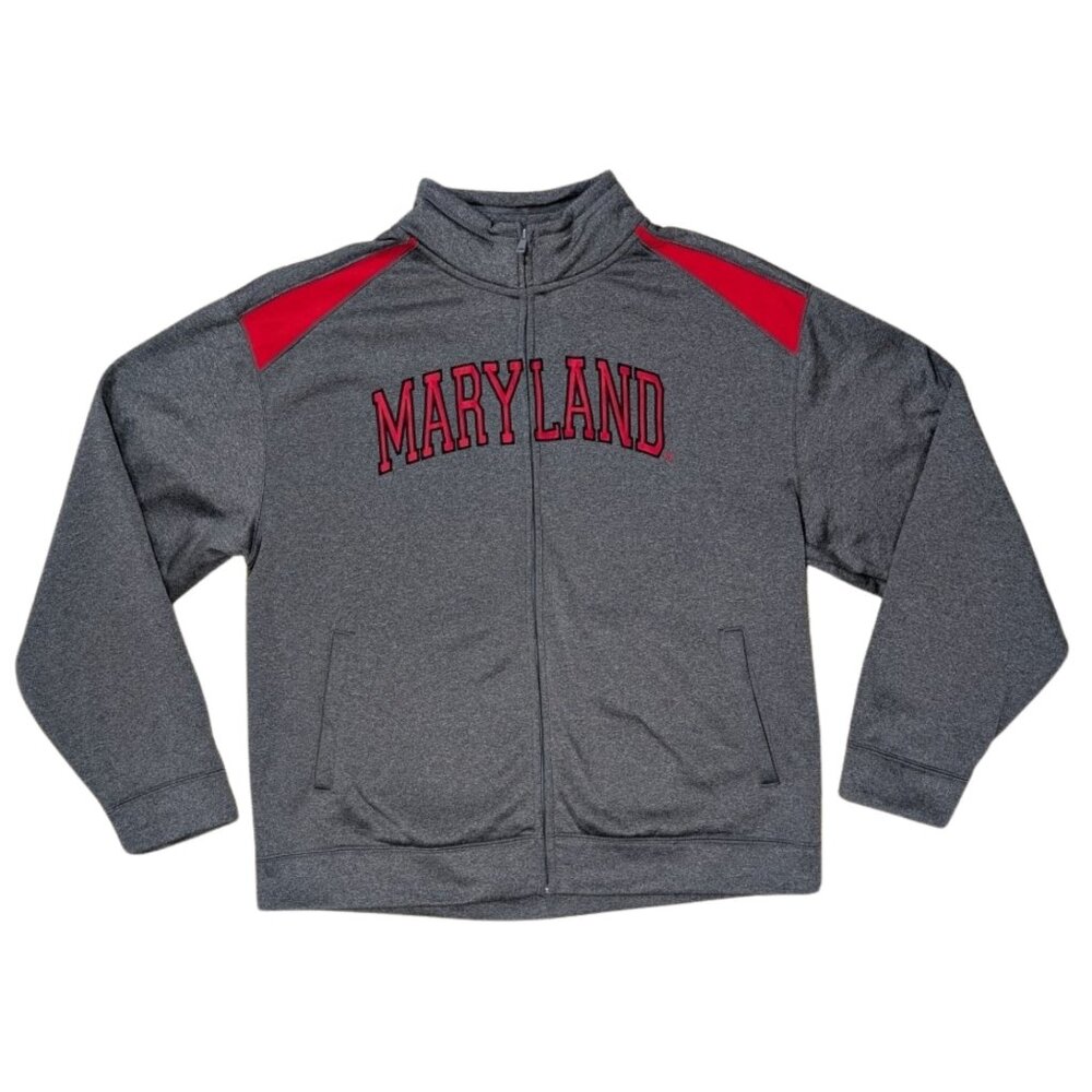 University of Maryland Terrapins Heavyweight Warm-Up Jacket Full Zip XL 100% Pol